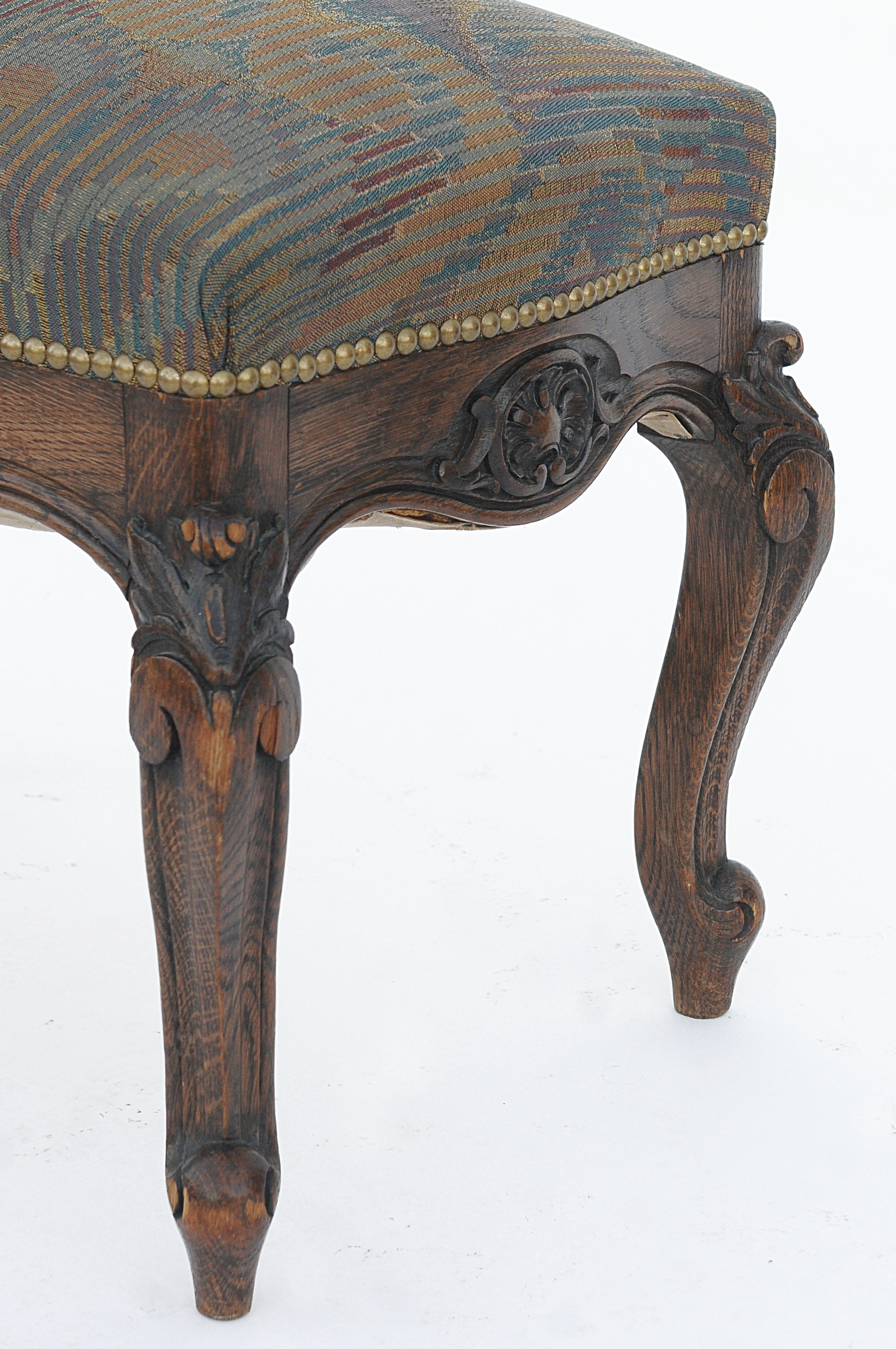 Louis XV style carved wooden stool