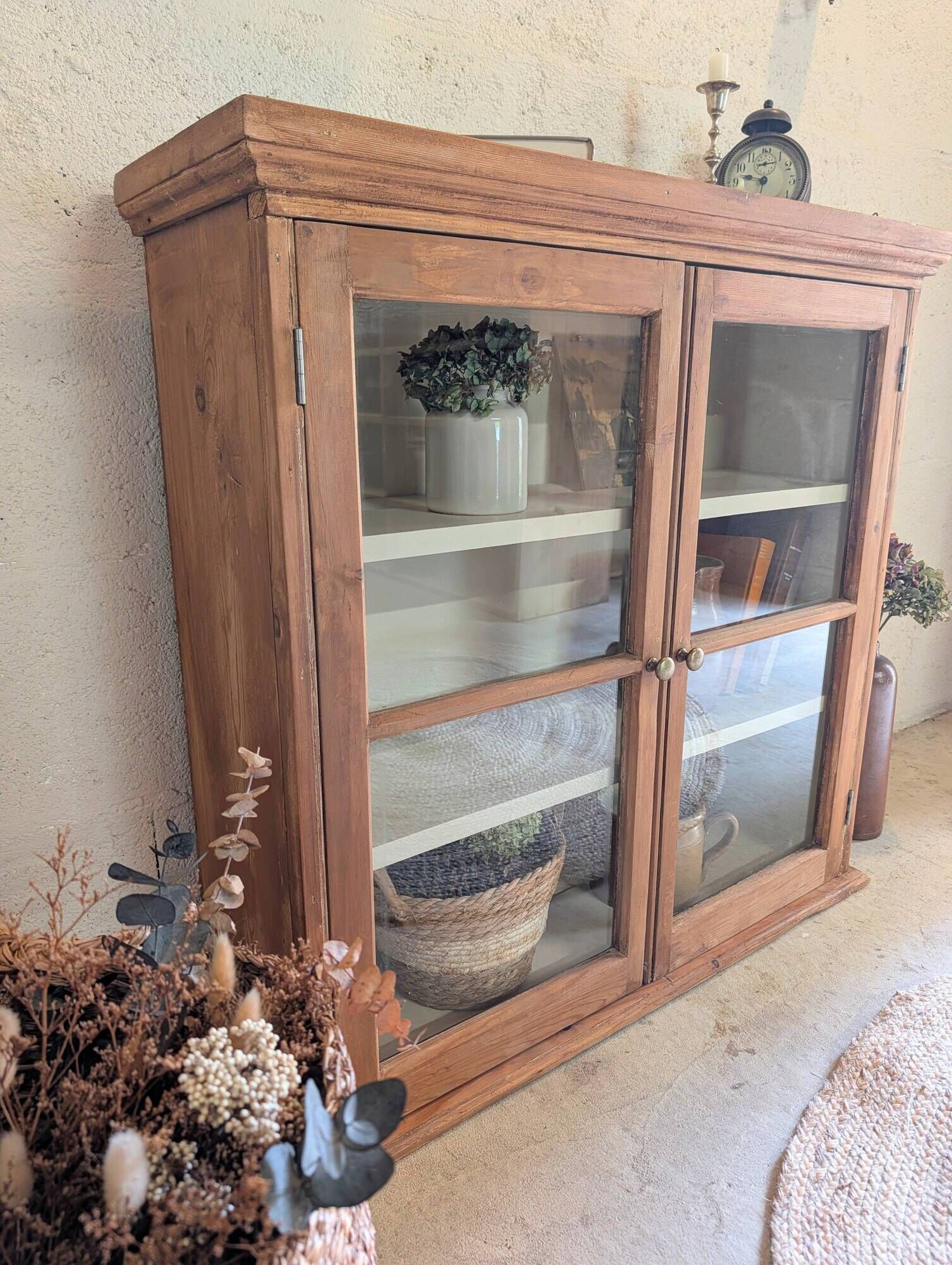 Renovated old wall display cabinet