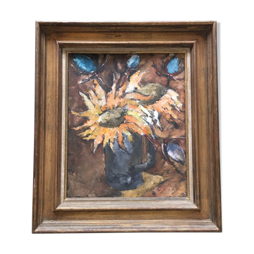 Still life with sunflowers