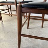 Set of 4 Italian chairs by Gianfranco Frattini.