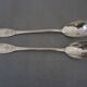 Silver metal salad cutlery, silver