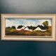 Original Swedish Oil on Panel – “Landscape with Farm” by Louis Zelig – Signed – Vintage & Framed – 78 × 39 cm (30.7" × 15.4")