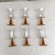 Lot de six verres à  pied estampillé France  dimension : hauteur -14cm- diamètre -7cm-
