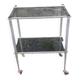 Rolling side table or 70's end table