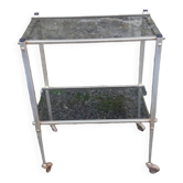 Rolling side table or 70's end table