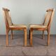 Set of 4 vintage wooden dining chairs 60s