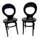 Two black seagull Baumann chairs