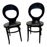 Two black seagull Baumann chairs