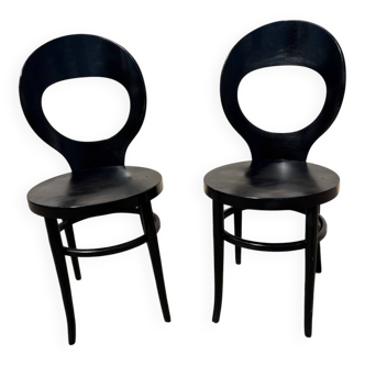 Two black seagull Baumann chairs