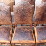 set of twelve Cordoba leather chairs from the 19th century
