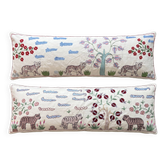 Set of 2 embroidered decorative cushion covers 47x135 cm