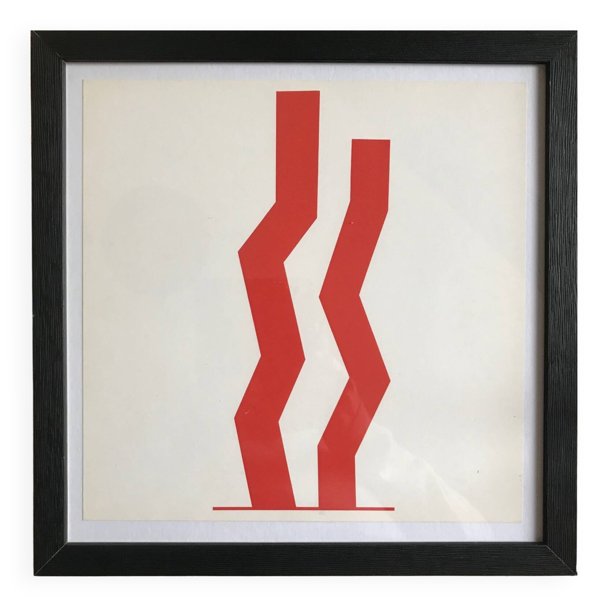 William TURBULL 1922-2012. Double Red, 1966. Serigraphy