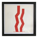 William TURBULL 1922-2012. Double Red, 1966. Serigraphy