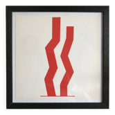 William TURBULL 1922-2012. Double Red, 1966. Serigraphy
