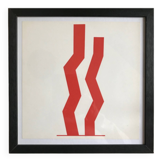 William TURBULL 1922-2012. Double Red, 1966. Serigraphy