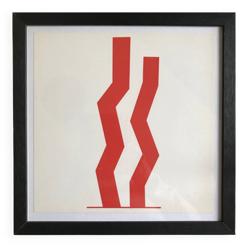 William TURBULL 1922-2012. Double Red, 1966. Serigraphy
