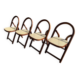 Set of 4 Arca folding chairs by Gigi Sabadin for Crassevig 1970