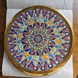 Decorative plate with 24k gold