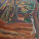 Painting oil on cardboard landscape