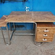 Bureau Bauhaus in ash veneer and tubular steel by Andre Lurcat