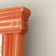 Beveled glass wall mirror in solid wood frame
