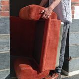 70s corduroy space age armchair