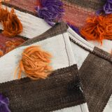 Polka dot wool vintage rug