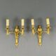 Pair of Gilt Bronze Wall Lights, Maison Baguès, Louis XVI Style, 20th Century