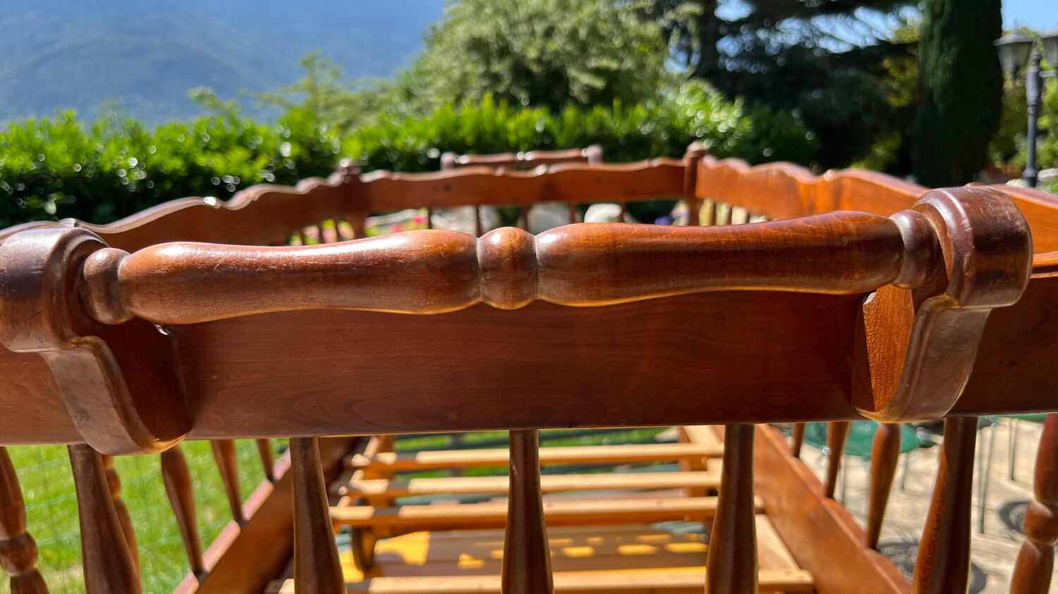 Vintage walnut children's bed