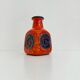 Scheurich West Germany Bay ceramic vase orange with blue fossils, 1970s