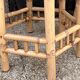 Two high bamboo stools – hexagonal top, vintage, 1970s