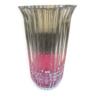 Vase pour fleur en verre cristal vintage.