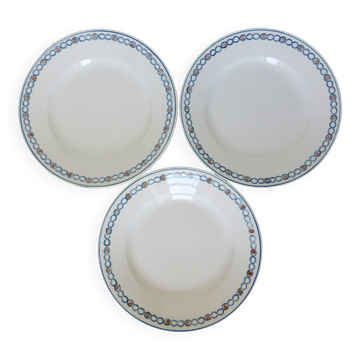 Set of 3 flat plates from Longwy model Florea 210640
