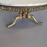 1960s marble coffee table. Marble top / fire-gilded base with many details