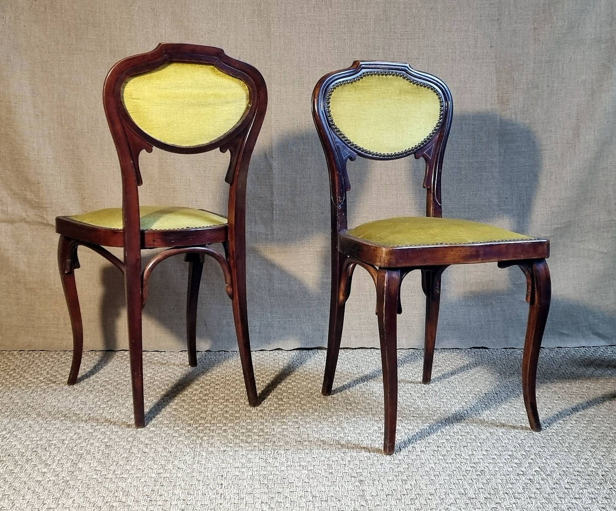 Pair of J&J KOHN Art Nouveau chairs from the Thonet era.