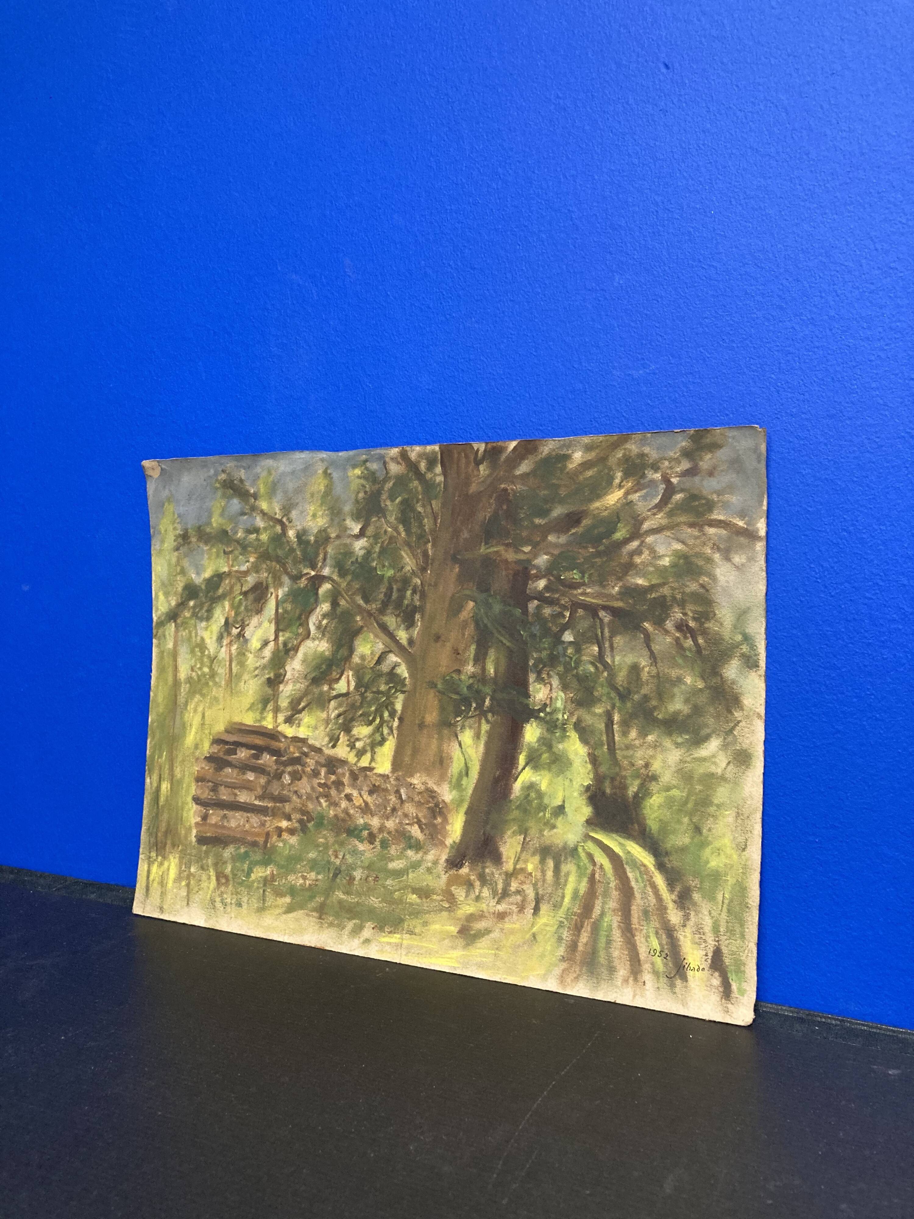 Vintage landscape painting