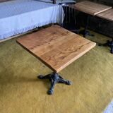 Table bistrot bois brut