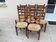8 chaises paille vintage style Charlotte Perriand