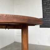 Round folding pine table mountain furniture