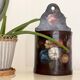 Old painted wooden box