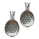 Pair of Silver-Plated Pineapple Trays, France, 1970s