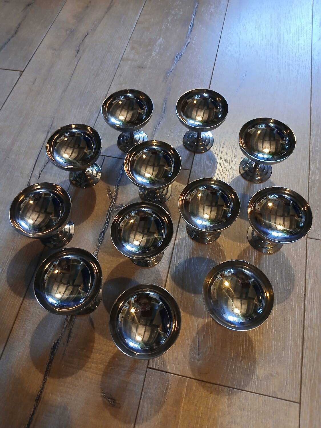 12 Letang and Remy stainless steel ice cream cups