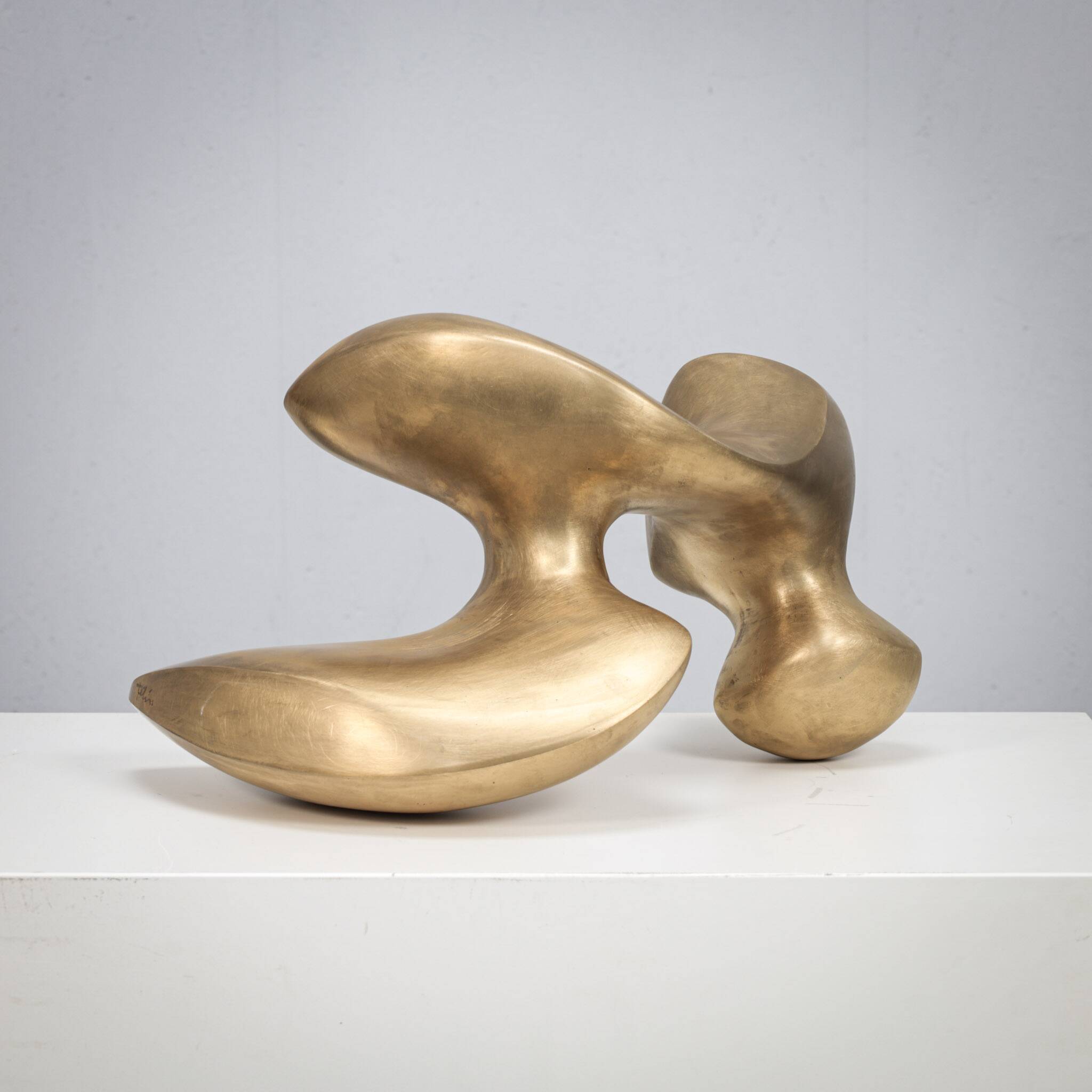 Abstract biomorphic bronze sculpture by Felix van de Beek, Netherlands, 1980s