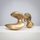 Abstract biomorphic bronze sculpture by Felix van de Beek, Netherlands, 1980s