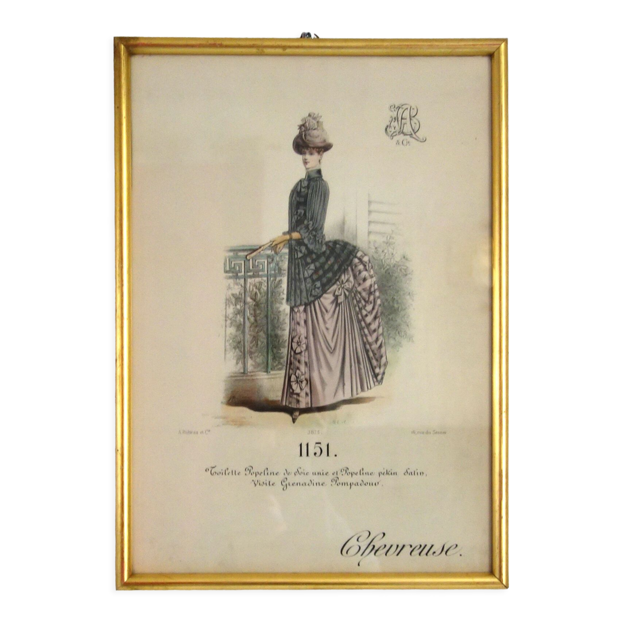 Fashion engraving "Chevreuse" circa 1890