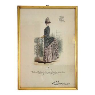 Fashion engraving "Chevreuse" circa 1890