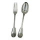 Silver-Plated Metal Cutlery Set Monogram F.B.