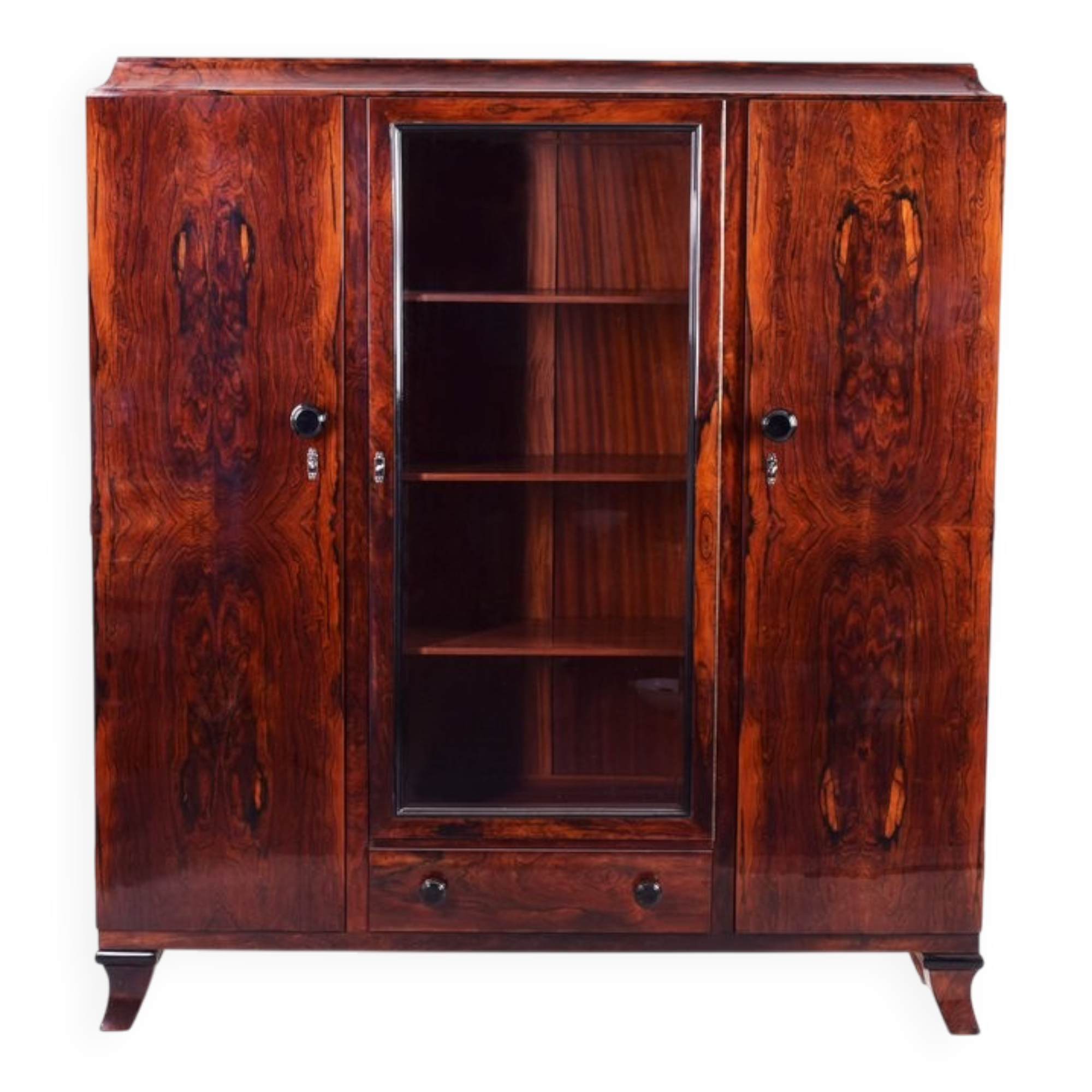 Vitrine Art Déco attribuée à Jules Leleu, France, années 1930