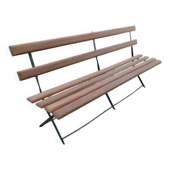 Banc de jardin ancien avec pieds en fer