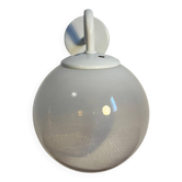 Delmas white-shaded opaline globe wall light from the 80s